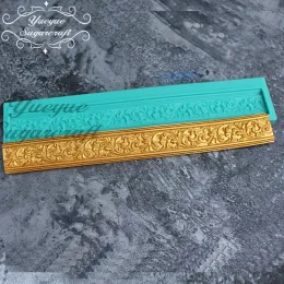 Yueyue Sugarcraft Boder Silicone Mold 퐁당 곰팡이 케이크 장식 도구 초콜릿 gumpaste 곰팡이