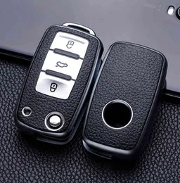 Lederauto Key Hülle Key Full Cover Schutzschale für VW Polo Tiguan Passat Golf Jetta Lavida Skoda Octavia6267649