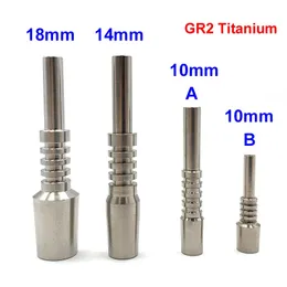 Titanium GR2 Tip Nail 10mm 14mm 18mm Premium Grade 2 Tips Ti Nails For Glass Silicone Nectar Collector