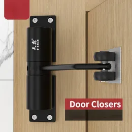 Door Closers Aluminum Punch-free Lightweight Simple Automatic Reversible Swing Hydraulic Spring Sliding Safe Self-closing Door