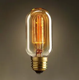特別な照明フィラメントストレート花火アート電球ビンテージエジソンランプE27ハロゲン電球船T4512 D10490804