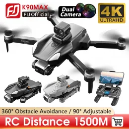 Drones 4K HD Dual Camera Drone бесщеточный мотор GPS 5G Wi -Fi 360 Уклонение от препятствий складной Quadcopter K90 Max Professional RC Dron Toys