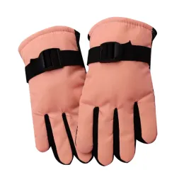 Luvas de neve no inverno Luvas de esqui à prova d'água crianças ao ar livre Mittens Boy Girl Luvas térmicas para andar de bicicleta de esqui