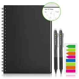 Умный многоразовый стиральный ноутбук спираль A4 Notepbook Paper Bornepad Paperbook Diary Journal Journal Office School Draw Gratem 240409