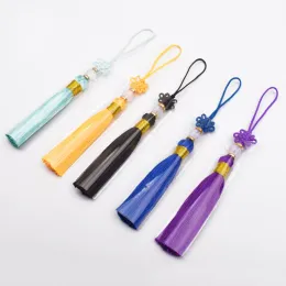 5pcs 13cm Chinese Knot Color Mini Jade Bead Tassels DIY Crafts Arts Jewelry Clothes Decor Fringe Gift Pendant Tassel Accessories