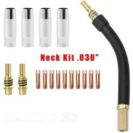 For Chicago Electric Welder Mig Torch Contact Tip Nozzle Torch Neck Kit AK15 Spot Welding Accessories 0.6/0.8/0.9mm