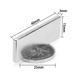 2/5/10/20/30 st 40x15x3mm Neodym Magnet 40*15*3mm N35 NDFEB Block Super Kraftfulla starka permanenta magnetiska iManes