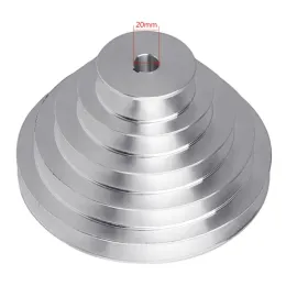 Aluminum A Type 5 Step Pagoda Pulley Wheel 150mm Outer Dia for Timing V-Belt 62KD