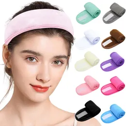Frauen weiches Handtuch Stirnbänder wiederverwendbares dehnbares Sporthaarband Yoga Bad Dusche Haartücher Make -up Accessoires