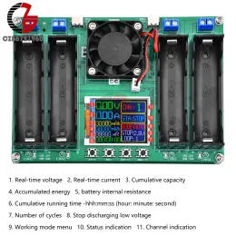 18650 Litiumbatterikapacitet Tester Modul MAH MWH Digital batteriledningsdetektor Modul 18650 Batteritester Type-C Auto Char