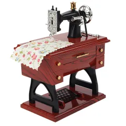 1pc Creative Gifts Birthday Regalo Music Boxes Sewing Machine Box Mini Retro Clockwork