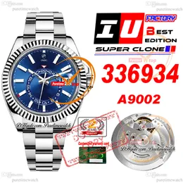 Sky Dweller 336934 A9002 Automatic Mens Watch IUF 42mm Blue Dial 904L OysteSteel Bracelet Super Edition With Smae Serial Card Watches Puretime Reloj PTRX f2