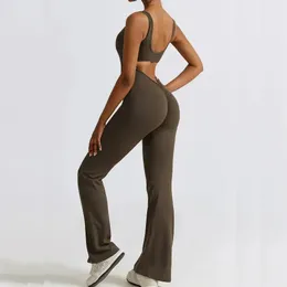 Sport Jumpsuit Frauen leicht ausgestoßen Hosen Fitness -Fitness Overalls drängen Strampler für Sportswear Monos Muje 240409