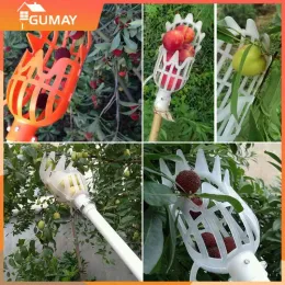 Garden Basket Fruit Picker Head Multi-färgig plastfruktplockningsverktyg Catcher Agricultural Bayberry Jujuube Picking Supplies