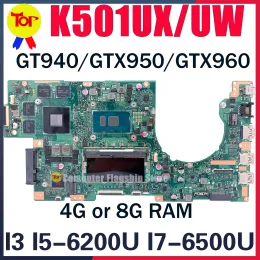 Moderkort K501UW Laptop Motherboard för ASUS K501UX K501UB K501UQ K501UXM K501U I3 I5 I76TH GT940 GTX950 GTX960 Mainboard