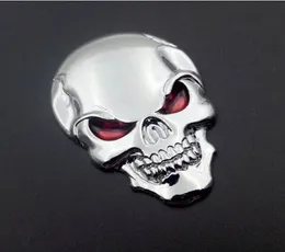 10PCLlot 3D Skull Car Botek Chrome Universal Auto Art Tylna ciężarówka Emblem Stakera 5311484