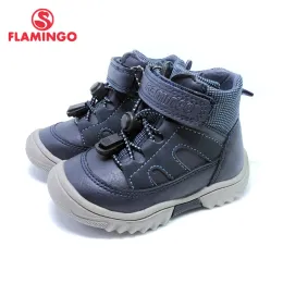 Сапоги Flamingo 2020 русский бренд Brand Laceup Boots теплый антислипный размер 2227 детская обувь для мальчика бесплатно доставка 202bz52049