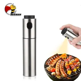 Beeman Kitchen Edelstahl Olivenöl Sprühflasche Pumpe Öl Pot Pot Leckdofter Grill BBQ Sprayer Ölspender Kochgeschirrwerkzeuge 240402