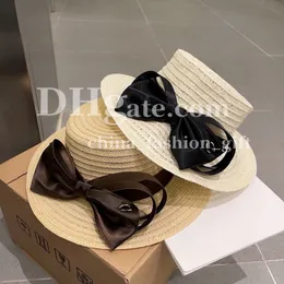 Women Beach Bucket Hat Guther Straw Hat Hat Alegant Party Hat للسيدات Bow Top Hat Faciture Travel Sunshade Hat