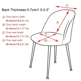 1pc fast färg sammet matstol täcker anka elastisk stol slipcover smutsig proof säteskydd för vardagsrum kök