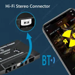 Muzyka samochodowa Kaseta Taperek Audio Adapter AAC MP3 SBC kompatybilny z Bluetooth Wskaźnik LED Light z mikrofonem