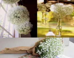 DIY Artificial Flower Branch Baby039s Breath Flower Gypsophila Fake Silicone Plant för Wedding Home El Party Decorations6869461