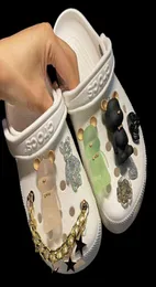 샌들 트렌디 한 모조 다이아몬드 매력 디자이너 DIY 품질 여성 신발을위한 애니메이션 체인 S 버클 키즈 소년 소녀 2206231516541