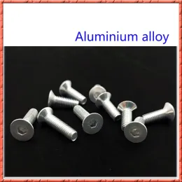 50-100pcs/lot m3/m4/m5/m6/m8*l alüminyum alaşımlı baş sokak baş kapak vidaları düz kafa hex cıvata din7991 antikorozyon