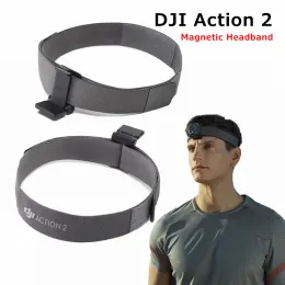 Kameror Original DJI Action 2 Magnetisk pannband Justerbar huvudrem Hållare Mount Sports Camera Accessories