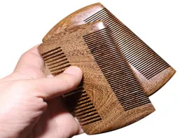 Grönt sandelträ Pocket Beard Hair Combs 2 storlekar handgjorda naturliga trä kam 1 st lx93166743563