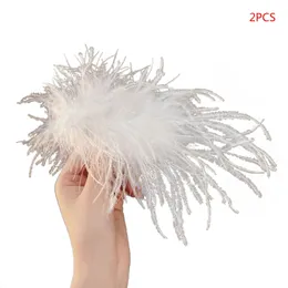 Klip do włosów z piór struś Snap Furry Hair Barrettes Hair Pins HEDPIECKA 1920. Akcesoria dla kobiet dziewczęta