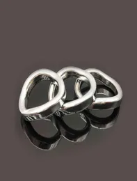 Nxy Cockrings Nuunanillo de Pene Masculino acero Nieokreślony Cerradura Castidad Metal Anillo Entrenamiento Curvo Juguetes Sexues5487582