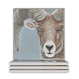 Tischmatten Bighorn Sheep Keramik Untersetzer (quadratisch) Schieferbecherhalter Holzes Tee