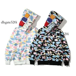 Шульница с капюшоном Bapestar Men Men Men Coolies Designer New Designer Men Men Men Shark Coolies Hoodies на молнии на молнии