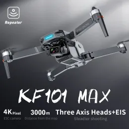 Droni KF101MAX 2022 Nuova doppia fotocamera HD 4K con gps 5g largo angolo fpv trasmissione in tempo reale rc distanza 3 km drone professionale