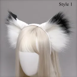 Flauschiger Tier Fuchs Ohr Ohrstirnband Haare Hoop Lolita Anime Pelzig Kunstpelz Haarbänder Plüsch Wolf Katze Ohren Kopf Hoop Kopfwege Mode Mode