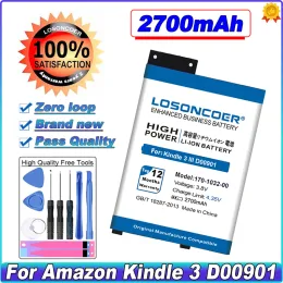 Power 2700MAHバッテリーFS249 for Kindle 3キーボードEREADER D00901 GPS103463920100 170103200 S11GTSF01A 170103201バッテリー