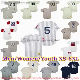 مخصص XS-6XL فيلم Therback Baseball Jersey 15 Thurman Munson 23 Don Mattingly Lou Gehrig Chase Headley Ron Blomberg Roger Maris Joe Dimaggio Yogi Berra Jerseys