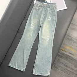 Mektup Kadın Kot Kot Pantolon Tasarımcısı Mavi Denim Pantolon Günlük Daily Ins Fashion Street Style Jean Pants