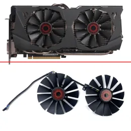 Freve di raffreddamento Freve di raffreddamento 95mm 5pin FD10015H12S GTX980 970 R9 380 VENTO GPU per Asus Strix GTX 970 980 780 Ti R9 380 Visile della scheda grafica video