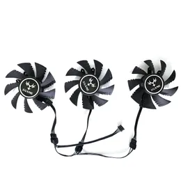 Yeni 3pcs 75mm 4pin Igame GTX 1070TI GTX1080 GTX1060 GTX1050 GPU FAN FANOL İÇİN GTX 1080 GTX 1070 GTX 1060 Soğutma Fanları