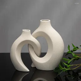 Vasos Estilo nórdico Vaso simples e criativo Cerâmica Ornamentos da sala de estar Gabinete de TV Decorações de casa Decorações