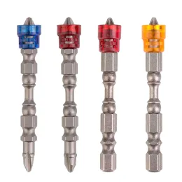 STONEGO 2PCS/5PCS Single/Double Head 65mm Anti-Slip 1/4 Inch Hex Shank S2 PH2 Magnetic Phillips Screwdriver Bits