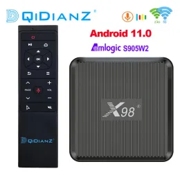 Box Android 11.0 TV Box X98Q AMLOGIC S905W2 Quad Core 2G16G X98 TVBox 1G8G AV1 2.4G 5G WiFi 4K HDR 미디어 플레이어 세트 상단 상자