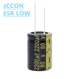 1PCS JCCON CAPACATITION CAPACITOR 80V2200UF 22X30 100V2200UF 22X40 ارتفاع التردد المنخفض ESR المنخفضة المكثفات