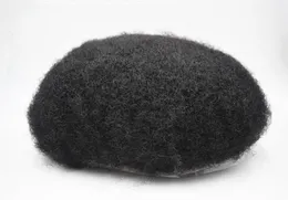 Tam Dantel Temel Jet Siyah Afro Saç Erkek Toupee 8x10 Erkekler Birim Sistemleri Saç perukları9884830