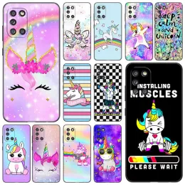 Cute Rainbow Unicorn Phone Case For Samsung Galaxy A01 A03 Core A02 A10 A20 S A11 A30 A40 A41 A5 2017 A6 A8 Plus A7 2018 Cover