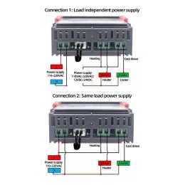 STC-1000 LED Digital temperaturkontroller Termostat för inkubatorkylskåp Termoregulator Relä Uppvärmning Kylning 220V