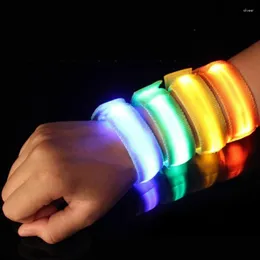 Bangle LED Battery Light Emitting Bracelet Entertainment Cheering Props Night Running Luminous Fluorescence Wristbands