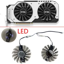 Kylning original kylning 95mm 4pin GAA8S2H GTX980 TI GPU -fläkt för Palit GTX1080 TI GTX1070 JetStream GTX980 Cooling Fans Replacement